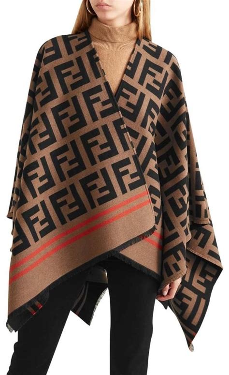 fendi scarf cheap|fendi poncho long fur cape.